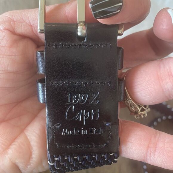 100 Capri Mens navy braided belt - Picture 5 of 6